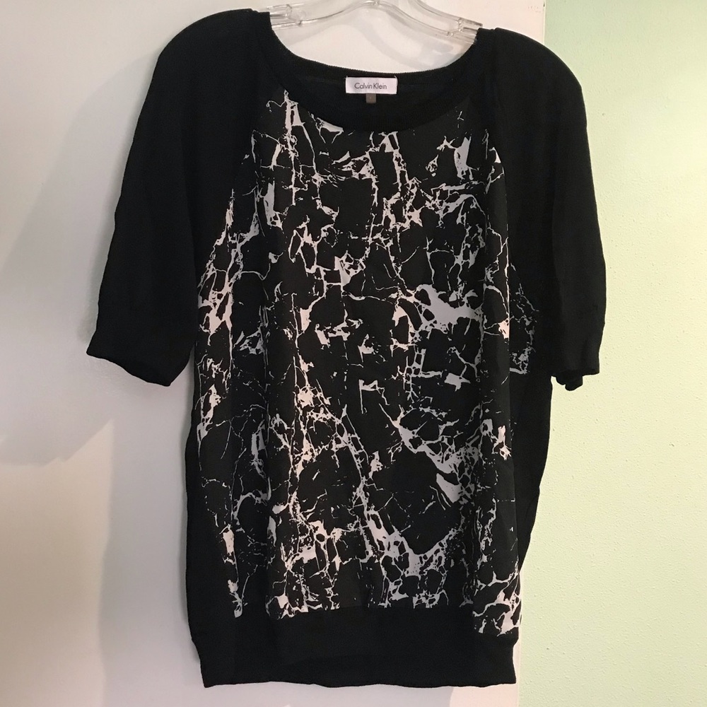 Black Patterned Top